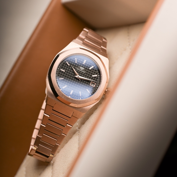 Rose Blue Dial Steel